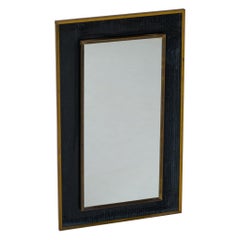 Specchio da parete in Eglomisé a più livelli con bordi in ottone patinato - Francia, anni
70