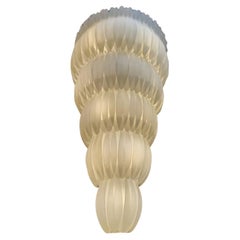 Vintage Tiered Frosted Glass Chandelier