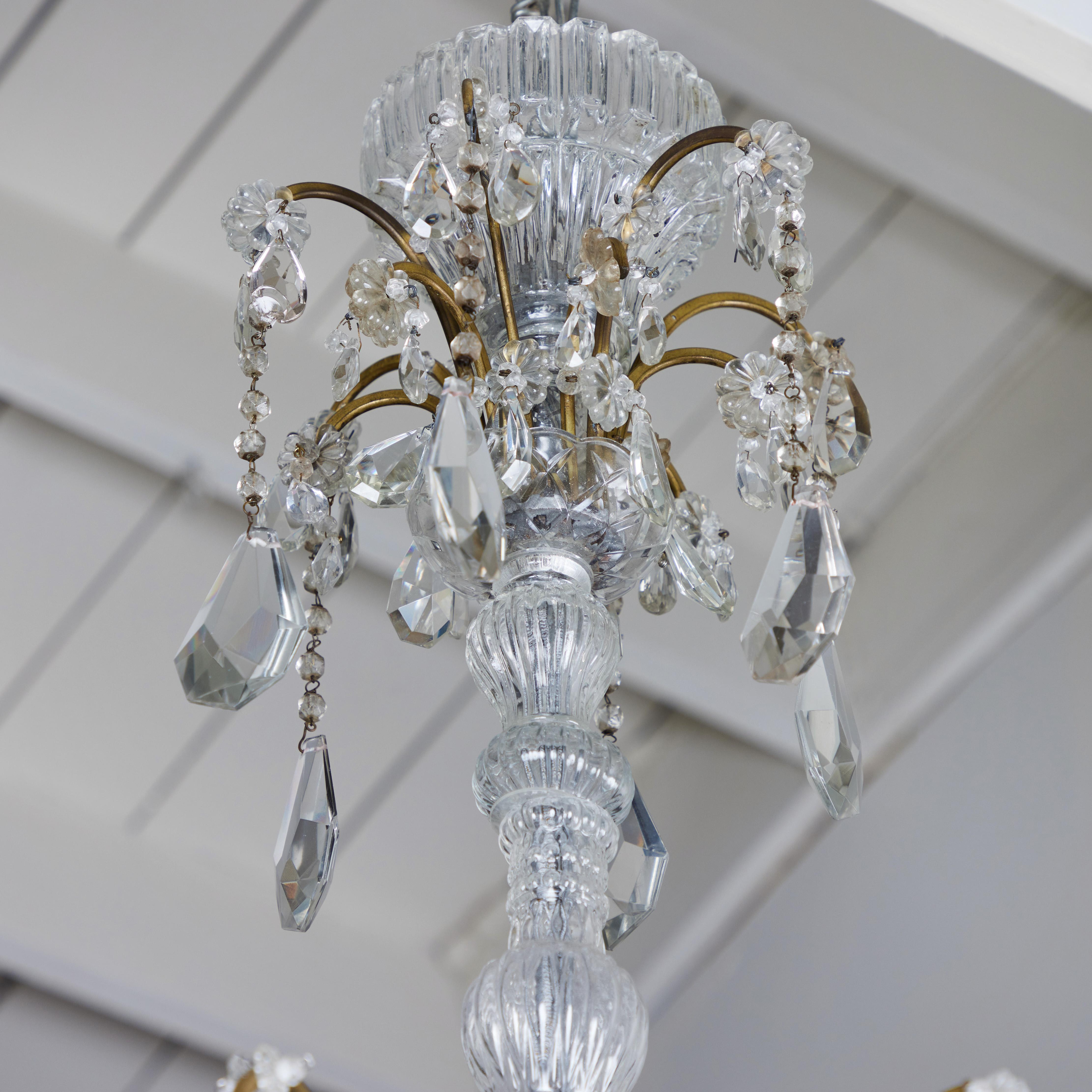 Début du 20ème siècle Lustre à étages, italien, en cristal, vers 1900 en vente