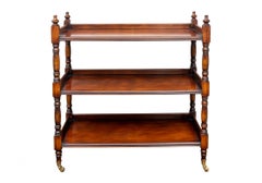 Tiered Mahogany Server On Casters By Smith & Watson, New York