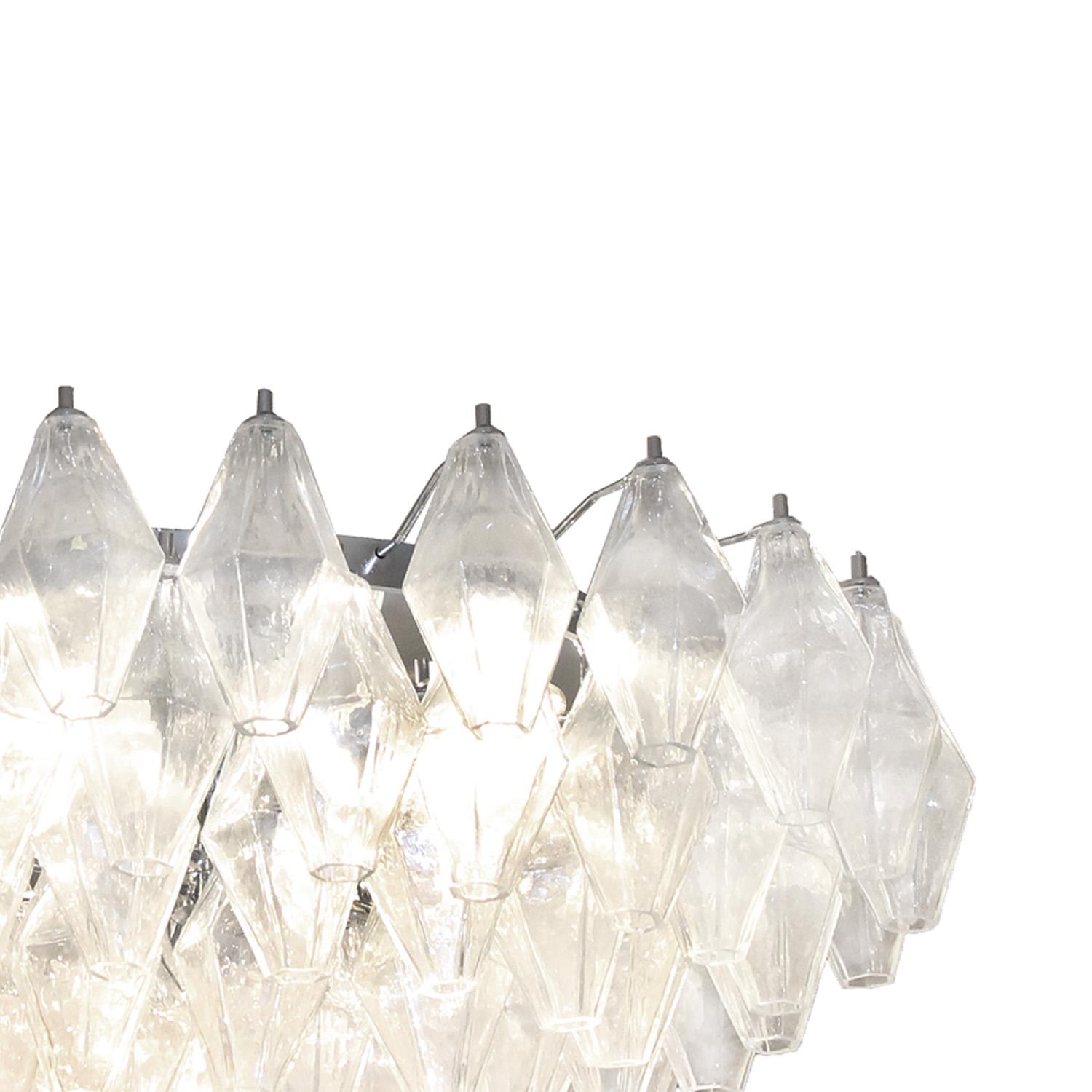 Modern Tiered Murano Glass Polyhedron Fixture For Sale