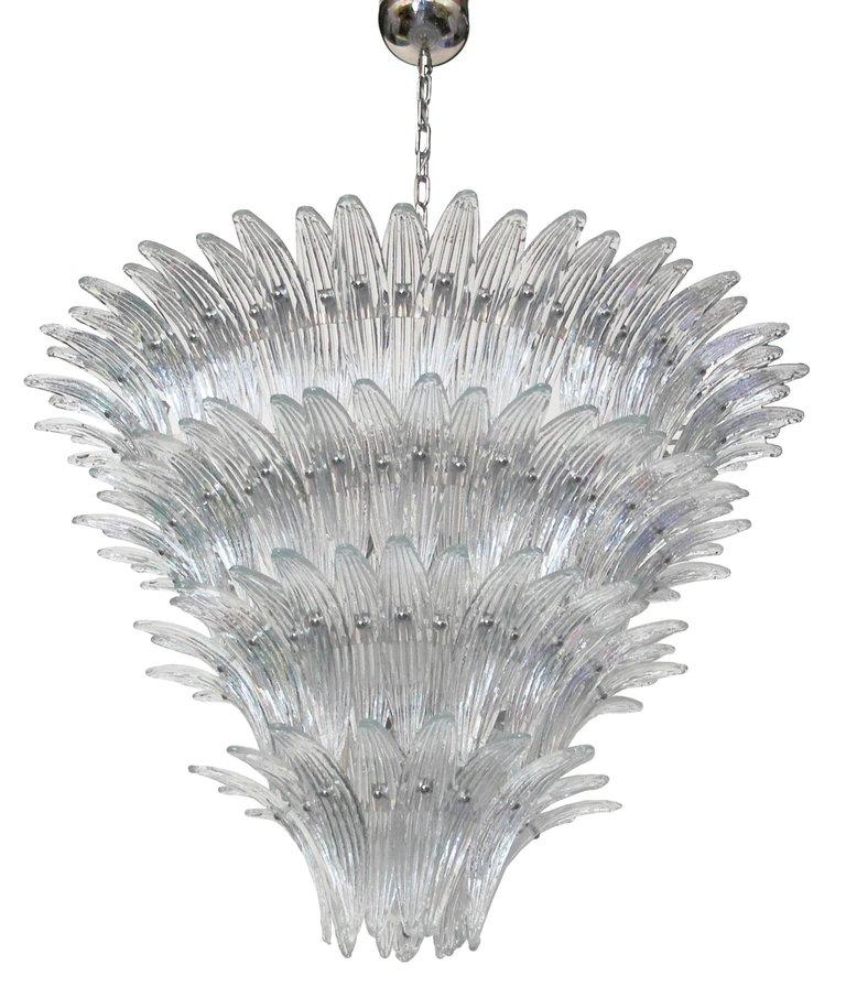 Mid-Century Modern Tiered Palmette Chandelier by Fabio Ltd For Sale