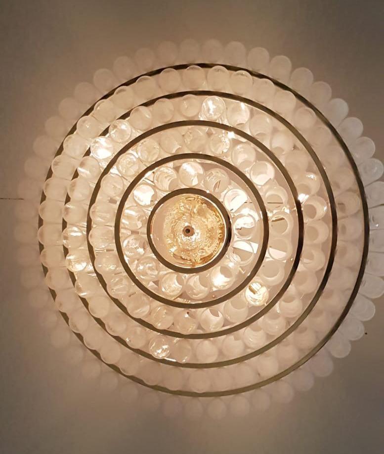Lampadario a strati Pulegoso di Murano di Fabio Ltd in vendita 3