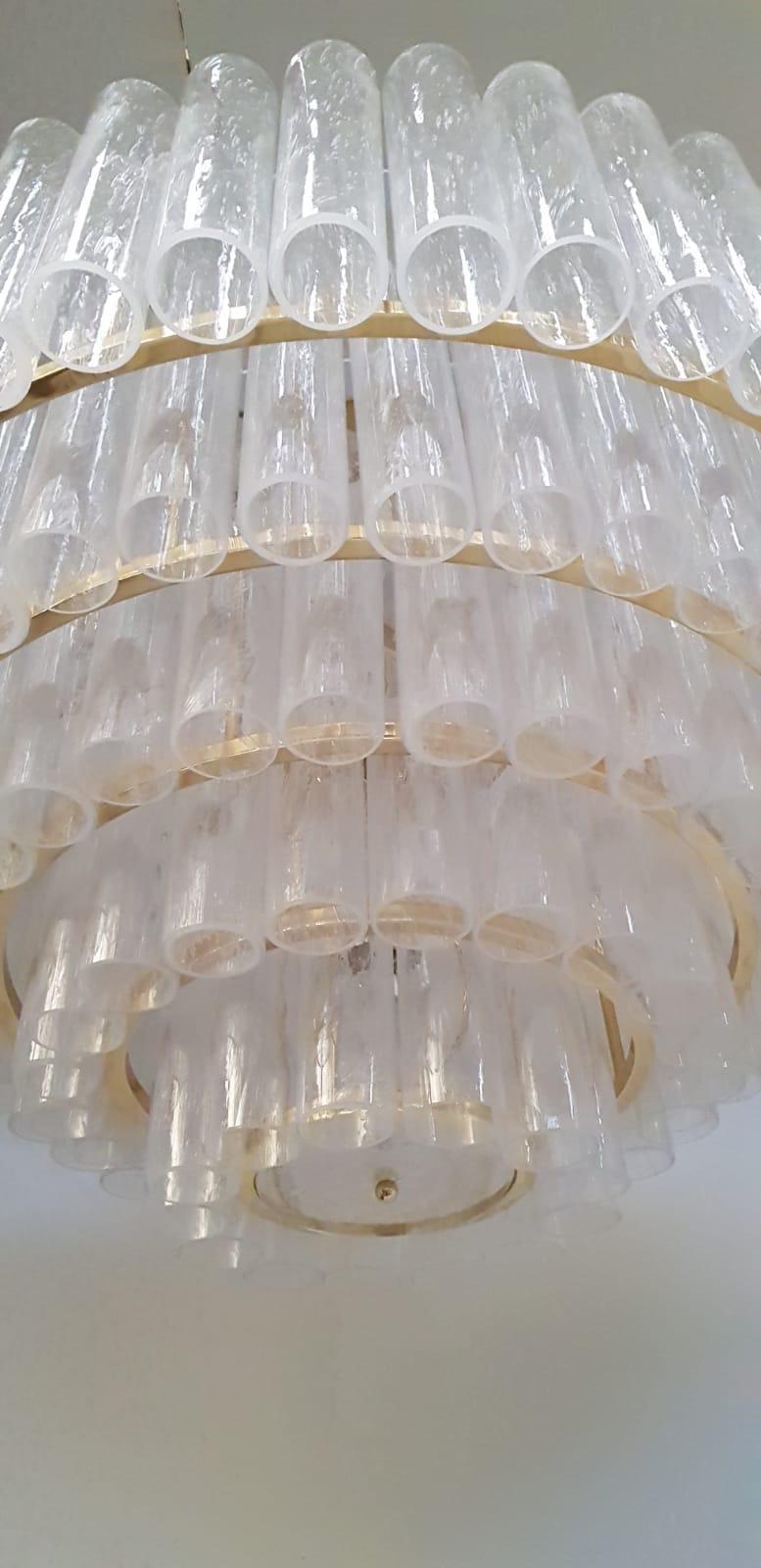 Lampadario a strati Pulegoso di Murano di Fabio Ltd in vendita 4