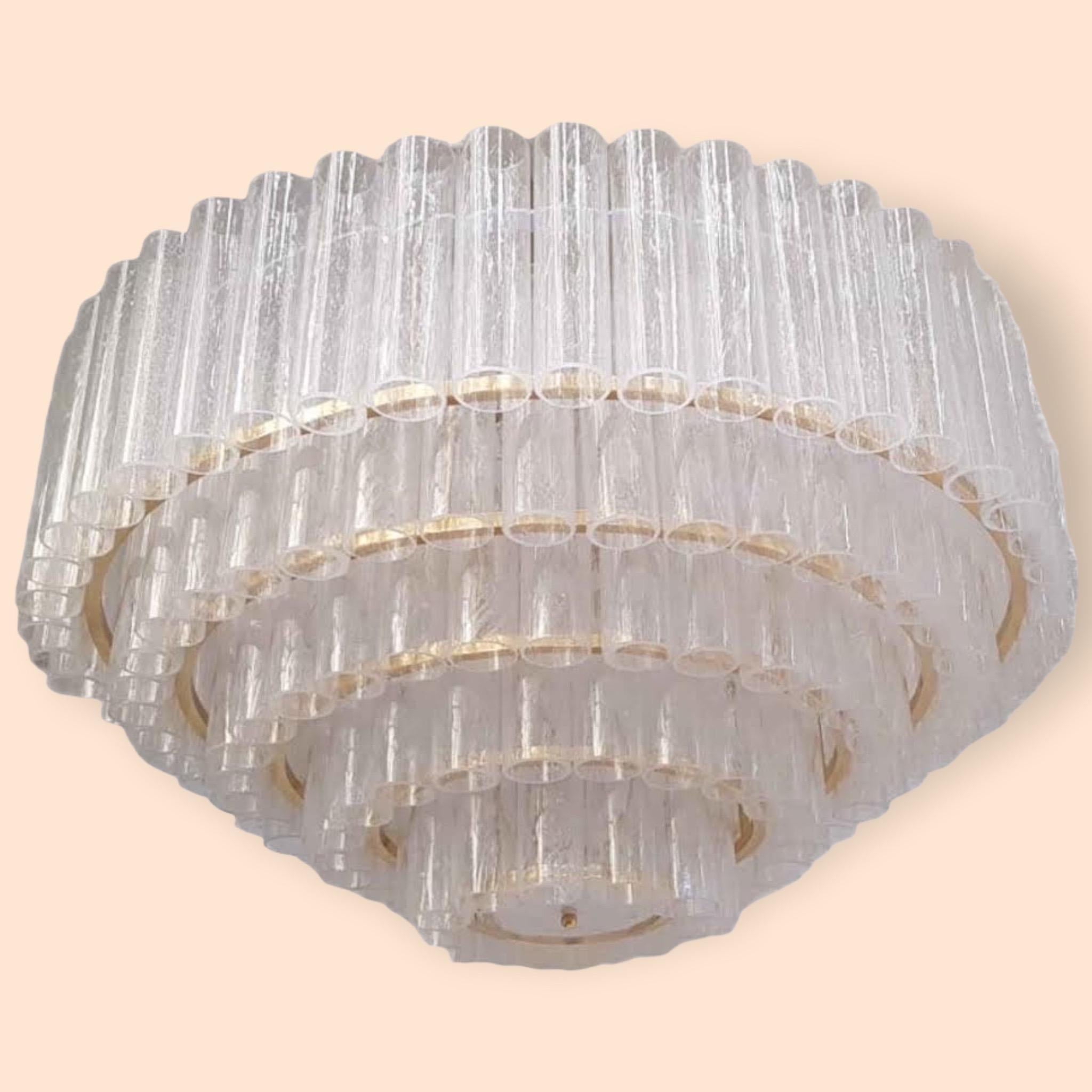 Lampadario a strati Pulegoso di Murano di Fabio Ltd in vendita 8
