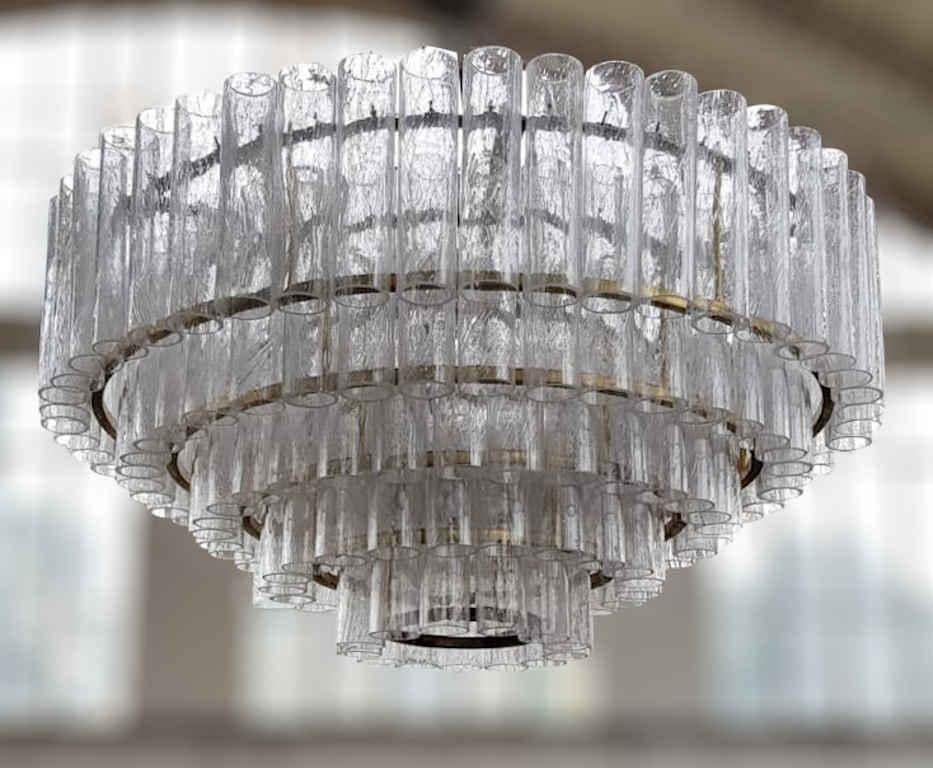 Lampadario a strati Pulegoso di Murano di Fabio Ltd in vendita 1