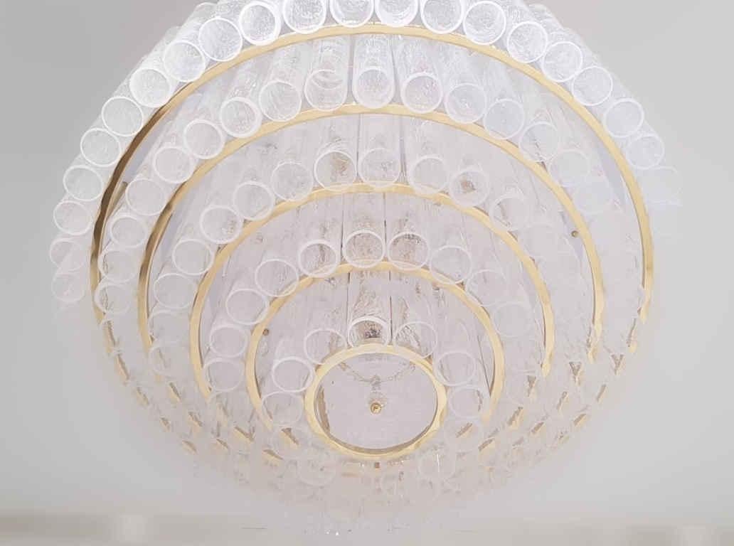 Lampadario a strati Pulegoso di Murano di Fabio Ltd in vendita 2