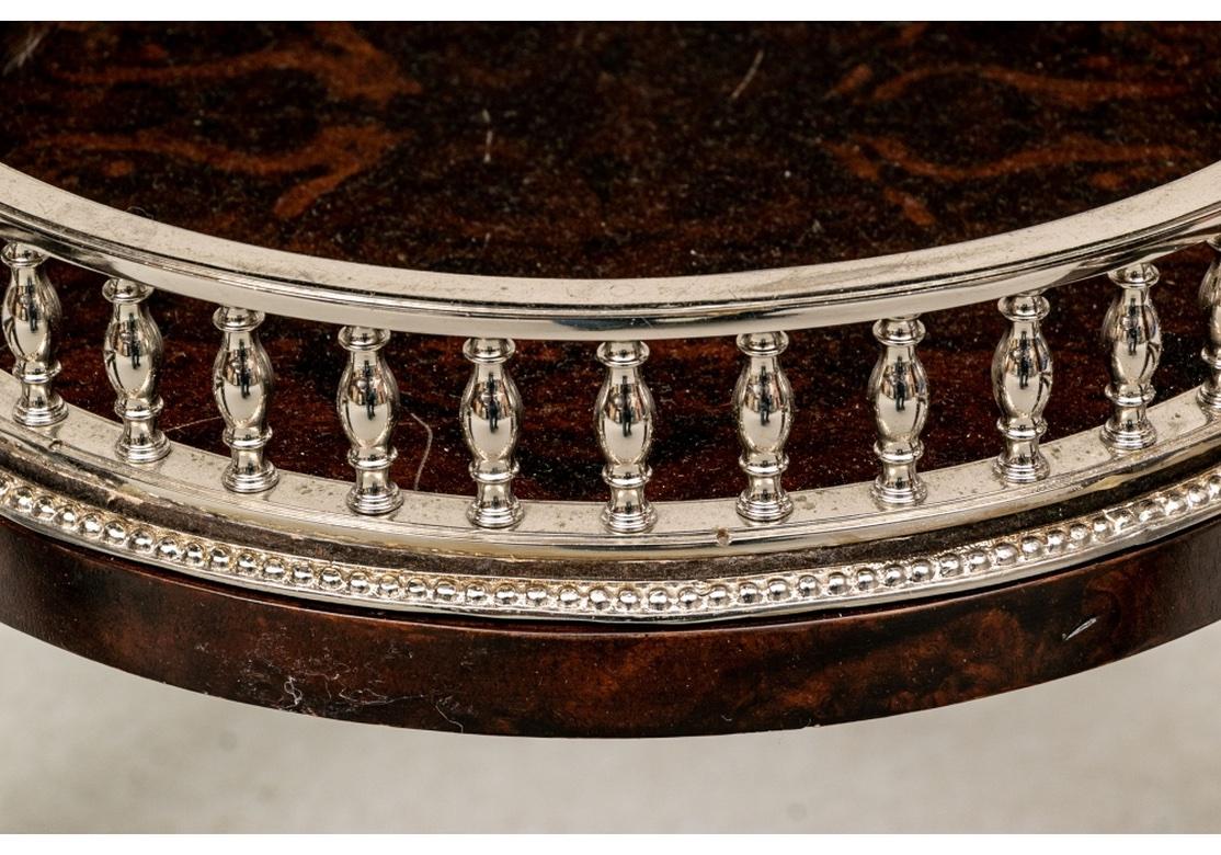 Tiered Regency Style Oval Burl Serving Table 2