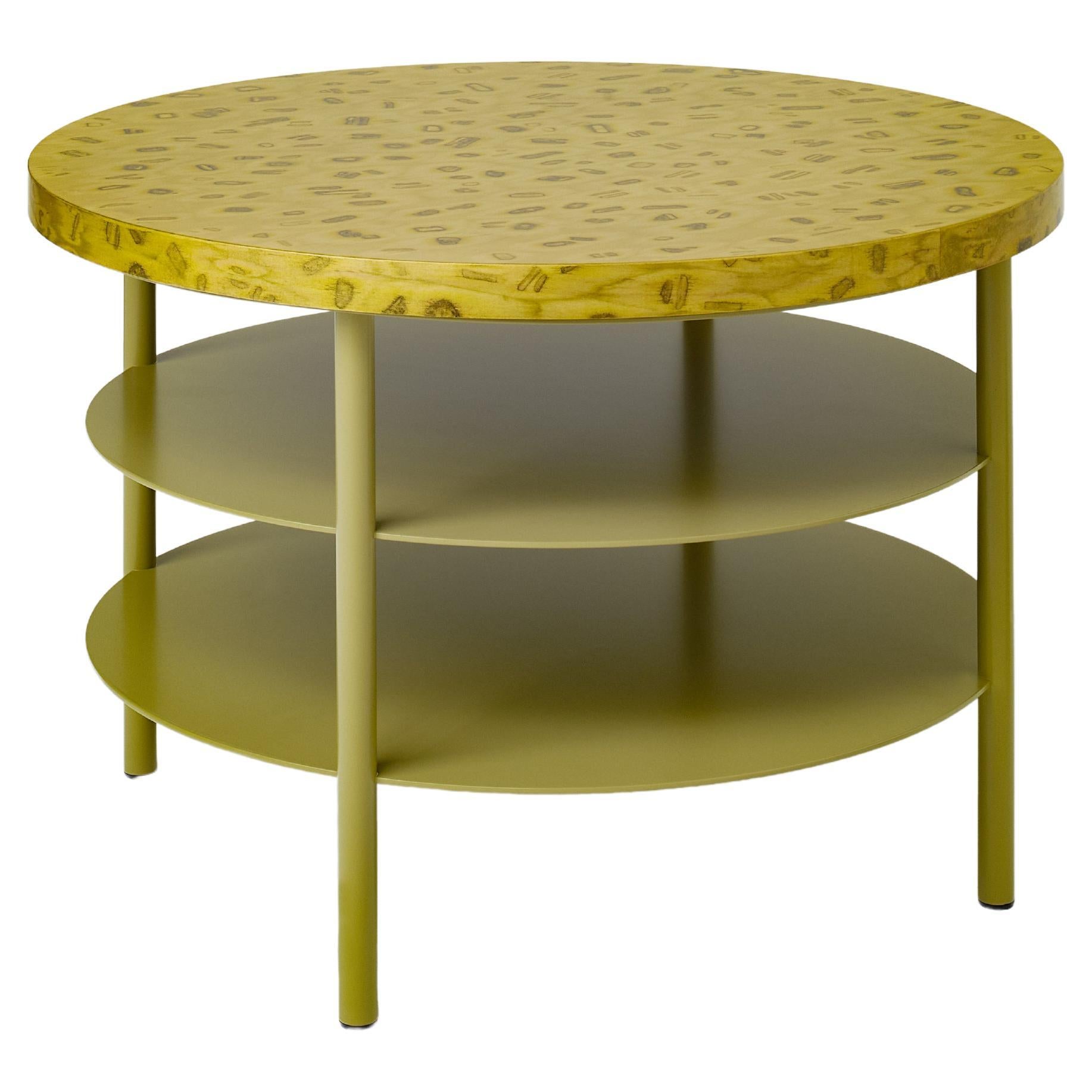 Tiered Yellow Coffee Table, Osis Pila Midi by Llot Llov