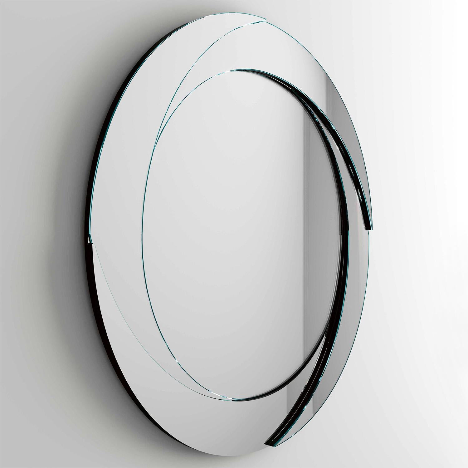 Contemporary Tierra Glass Mirror For Sale