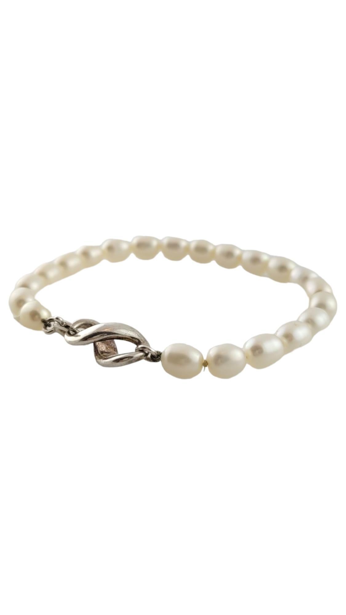 Bead Tifanny & Co. Sterling Silver Infinity Pearl Bracelet #18166