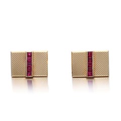 Tiffany & Co Gold and Ruby Cufflinks