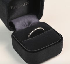Tiffany and Co Platinum Wedding Ring for Men. Polished Finish Band Size 9.5 3mm