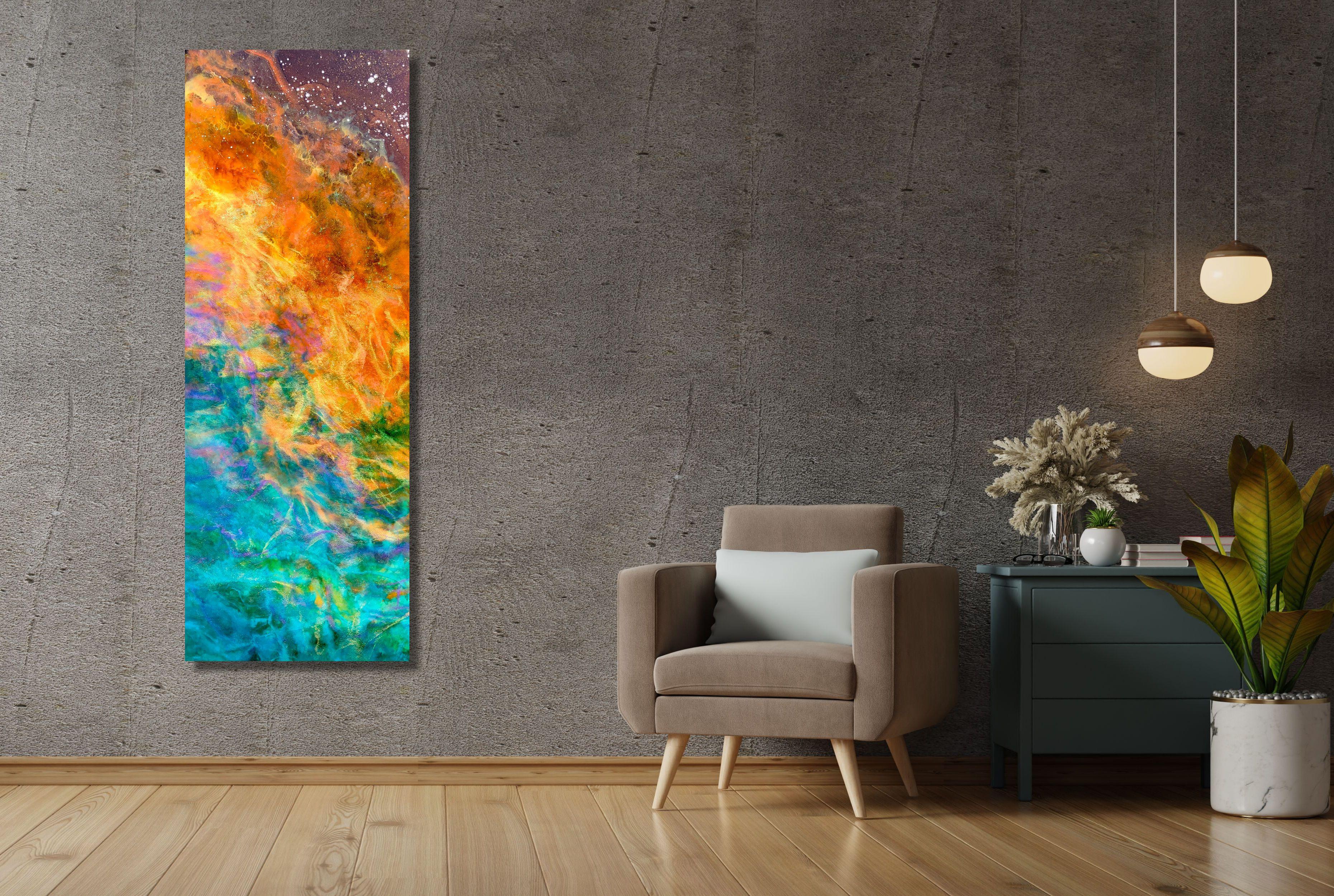 NEBULA DI GELISCO, tecnica mista su pannello di Wood - Mixed Media Art Espressionismo astratto di Tiffani Buteau
