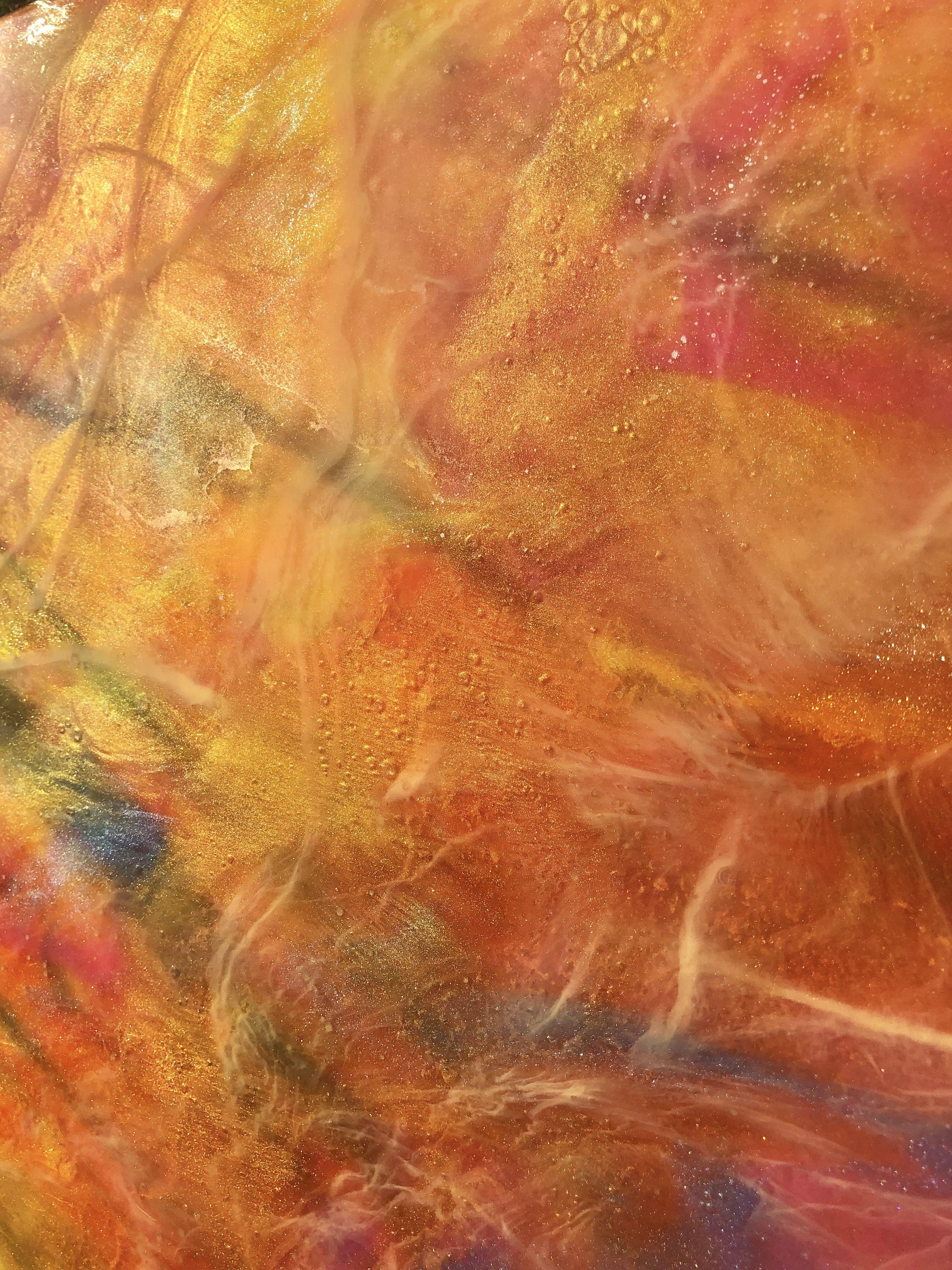 YTERA NEBULA (avec Lights), Technique mixte sur panneau de bois en vente 1