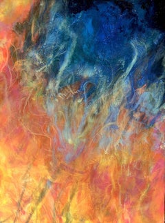 YTERA NEBULA (with LED lights), Mixed Media on Wood Panel