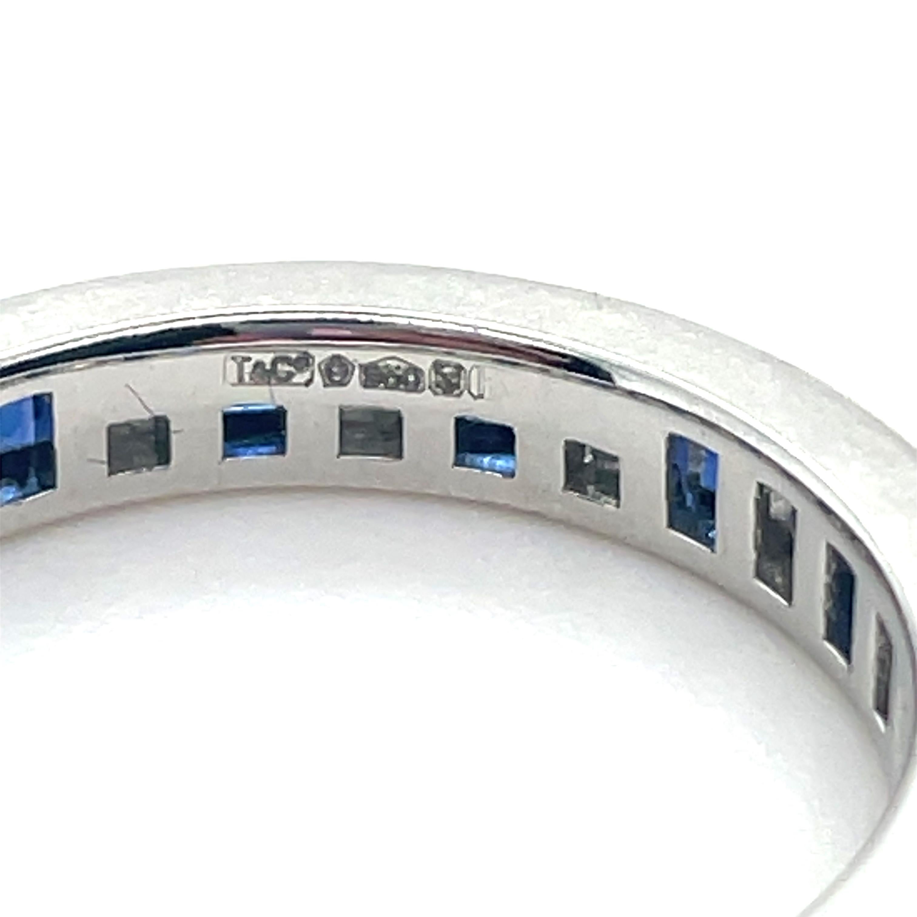 Modern Tiffany & Co., Sapphire and Diamond Eternity Band