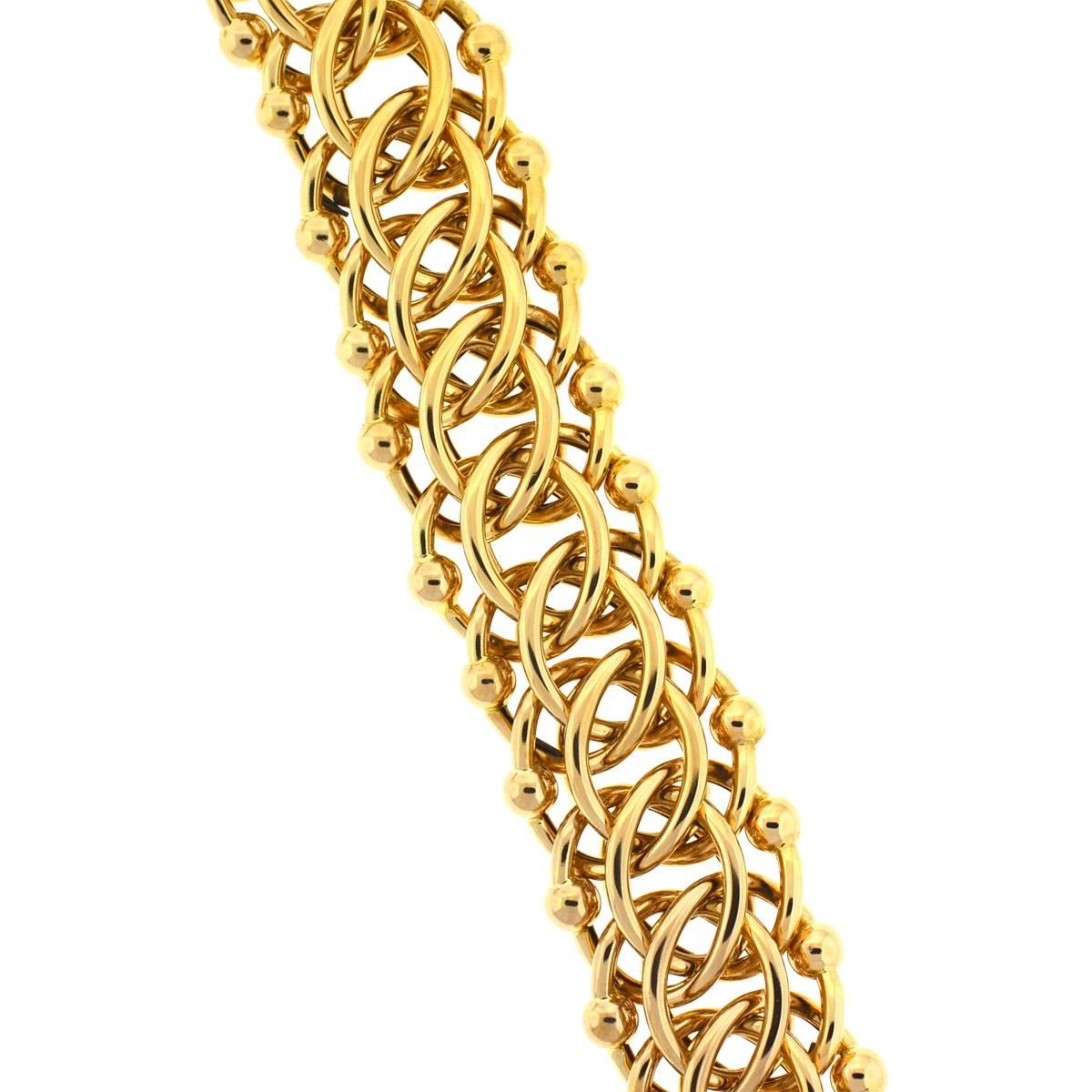 Tiffany & Co. 14 Karat Gold Interlocking Choker Necklace In Excellent Condition In Boca Raton, FL