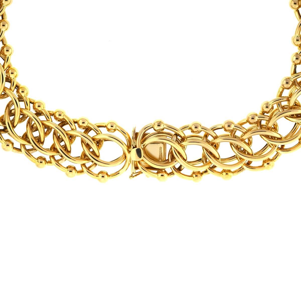Women's Tiffany & Co. 14 Karat Gold Interlocking Choker Necklace