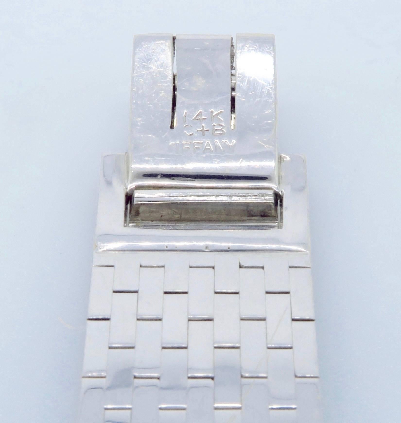 Tiffany & Co. 14 Karat White Gold Diamond Watch 3
