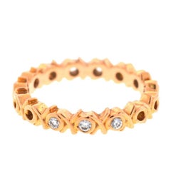 Tiffany & Co. 18 Karat Gold Diamond Wedding Band Ring