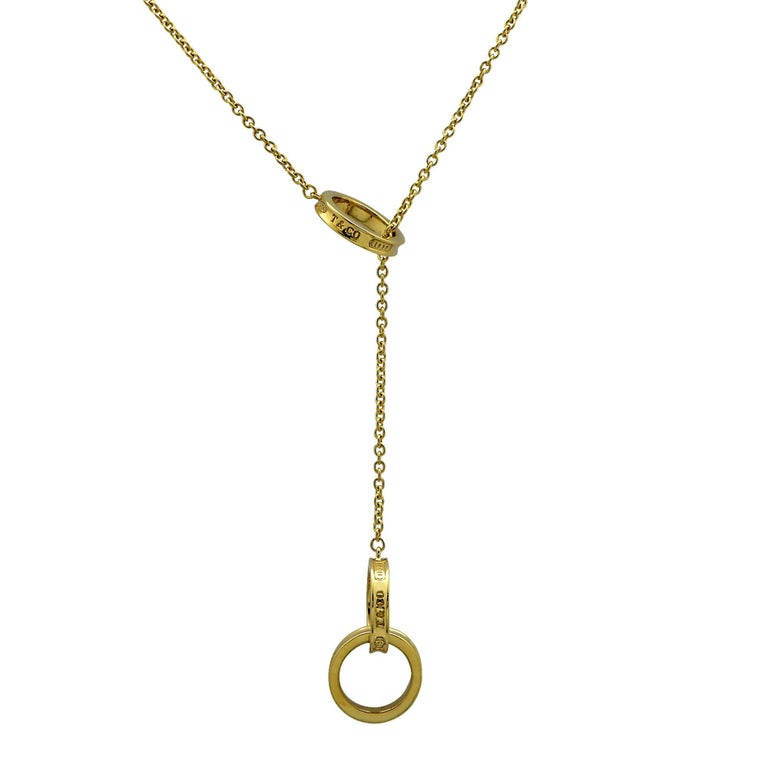 Tiffany and Co. 1837 Yellow Gold Interlocking Necklace at 1stDibs ...