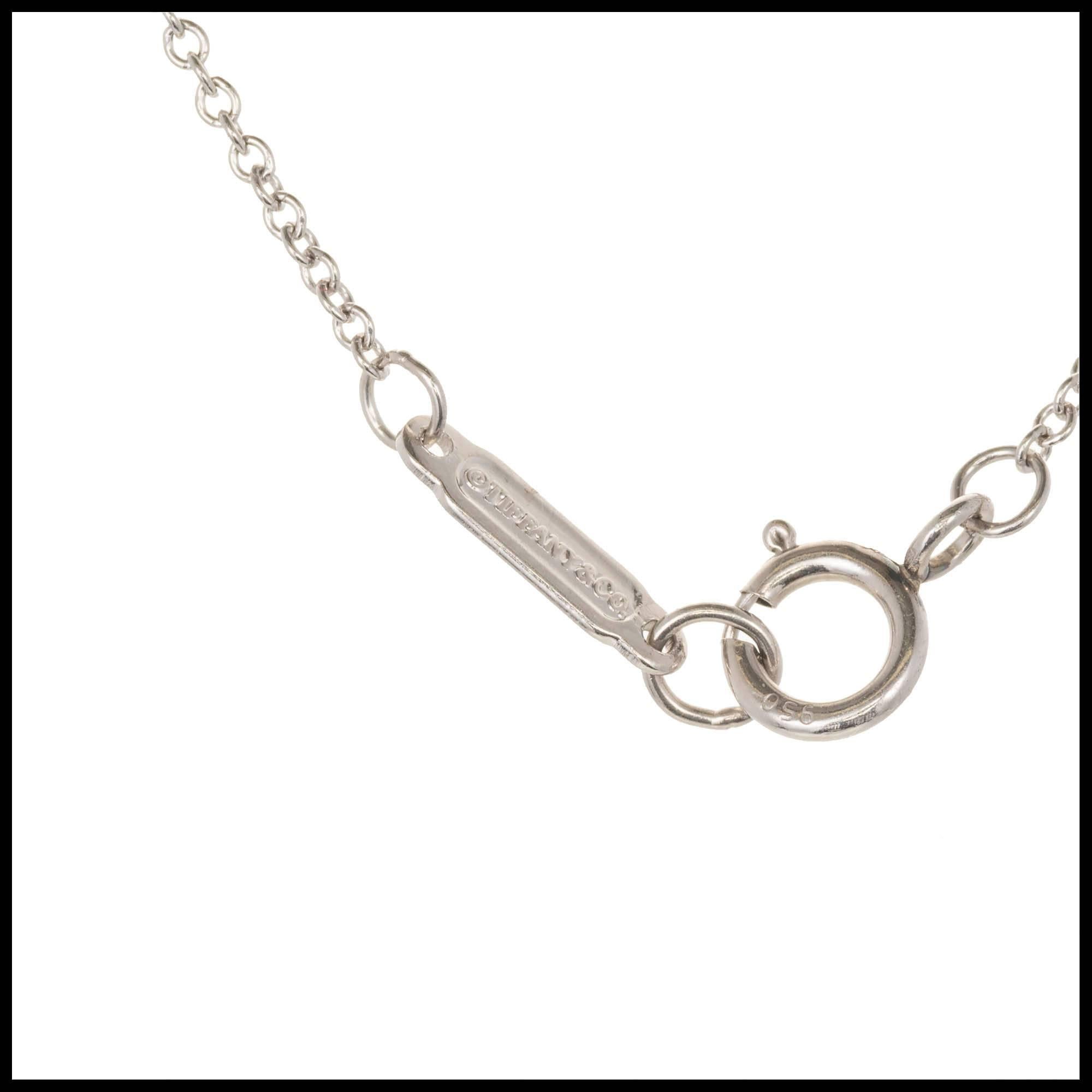 Women's Tiffany & Co. 1.96 Carat Diamond Heart Platinum Pendant Necklace