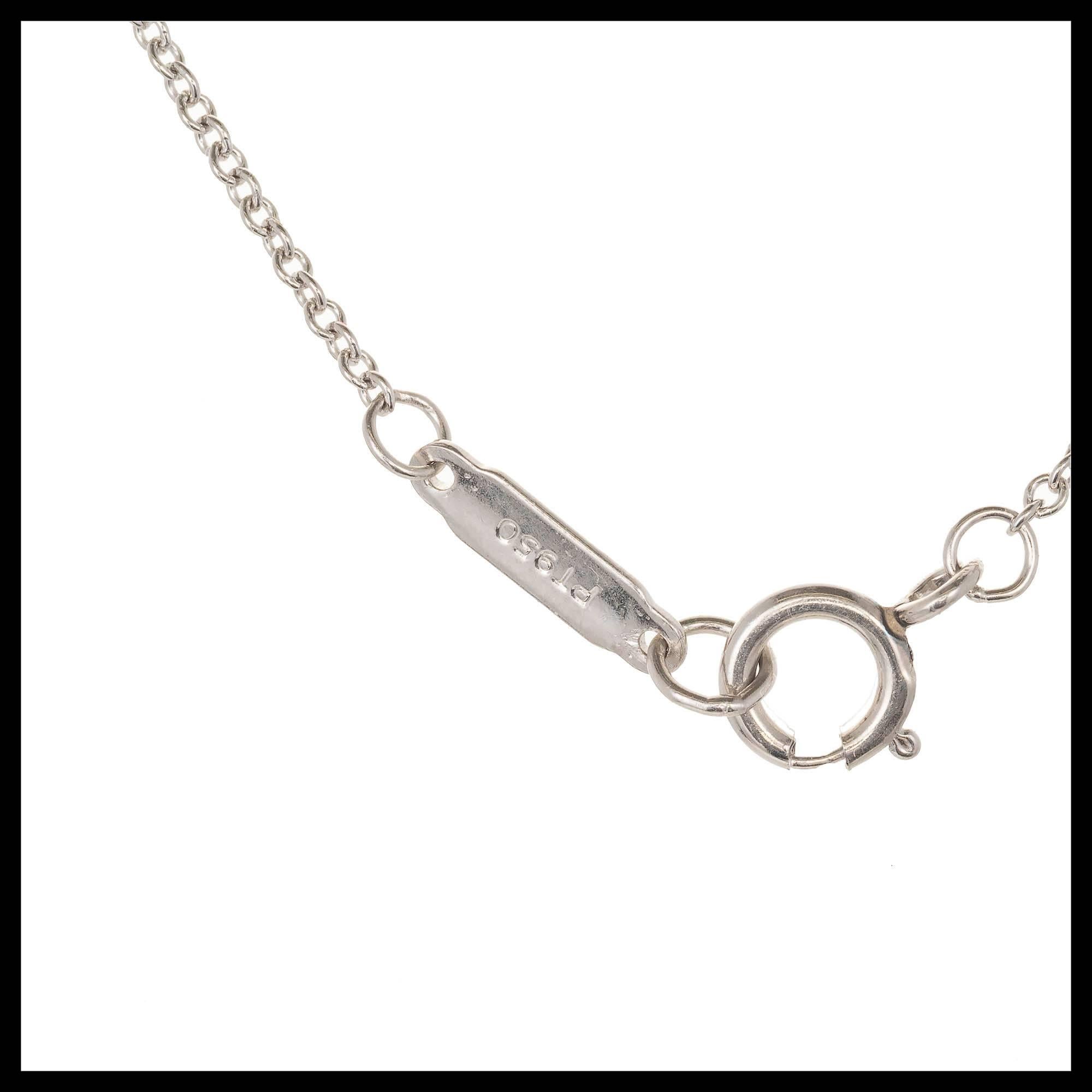 Tiffany & Co. 1.96 Carat Diamond Heart Platinum Pendant Necklace 1