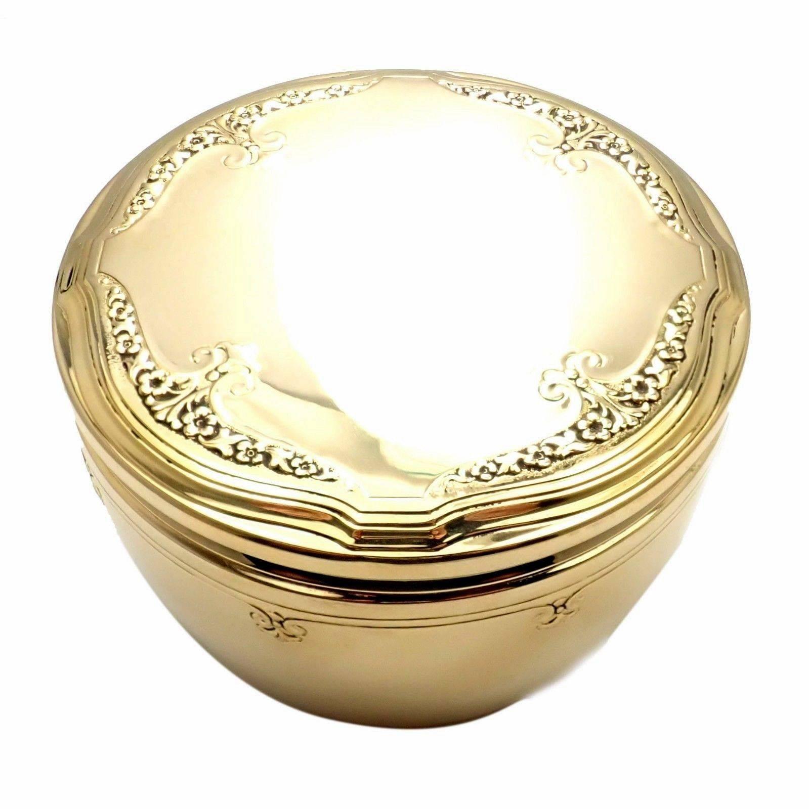 Women's or Men's Tiffany & Co Antique Solid Gold Circa 1910 Box Jar