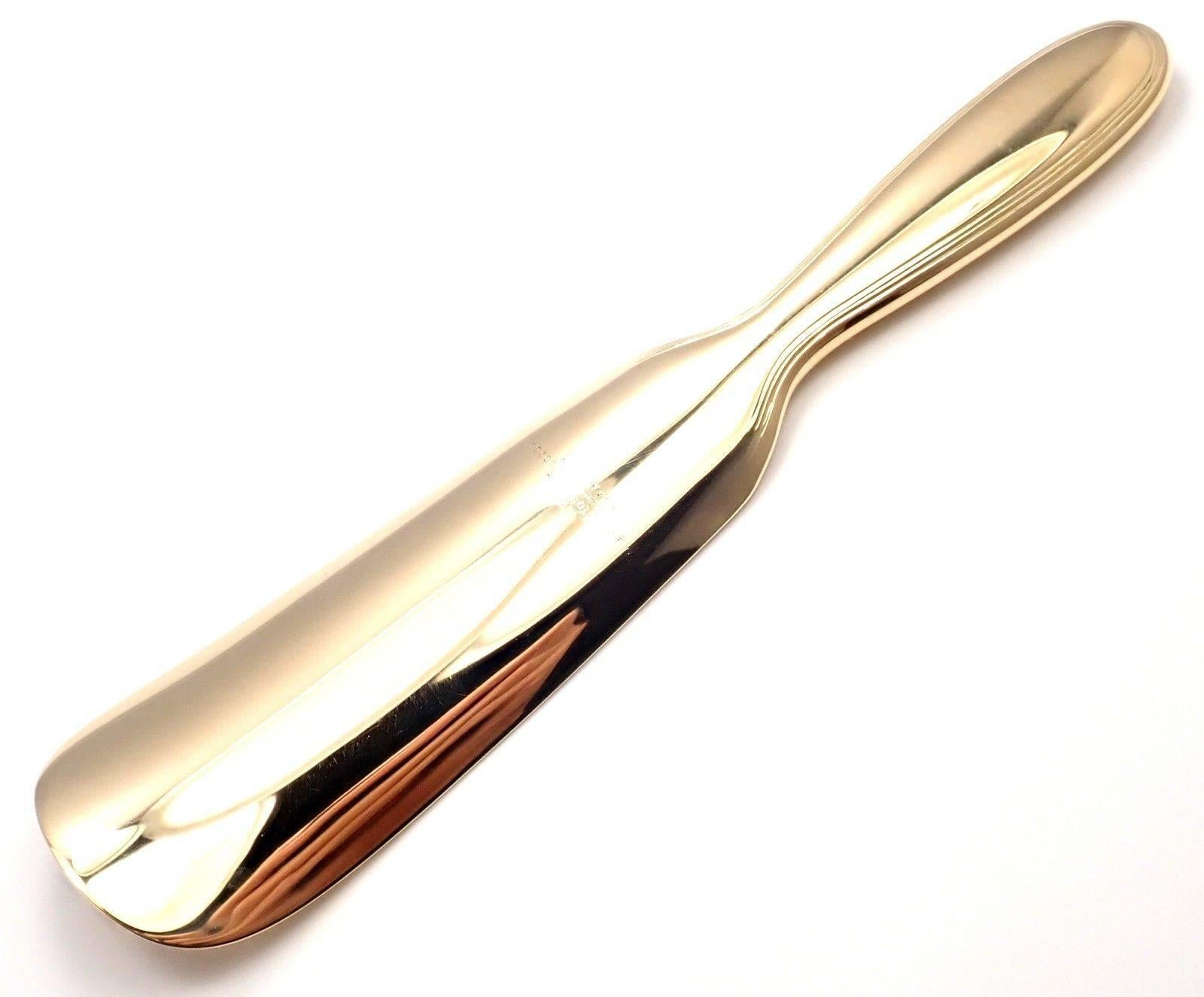 Tiffany & Co. Antique Solid Gold Shoe Horn In New Condition In Southampton, PA