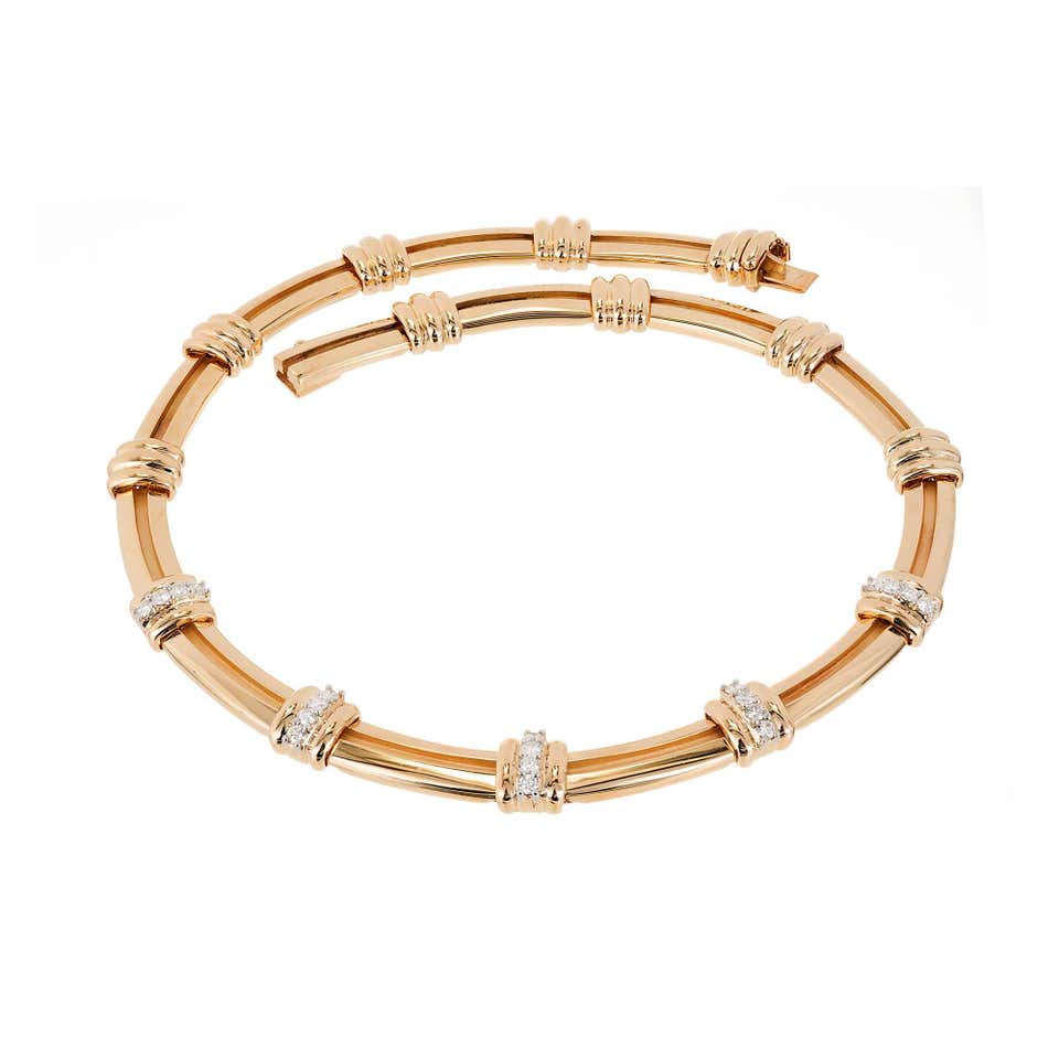 Tiffany and Co. Atlas Open Design Gold Bracelet at 1stDibs