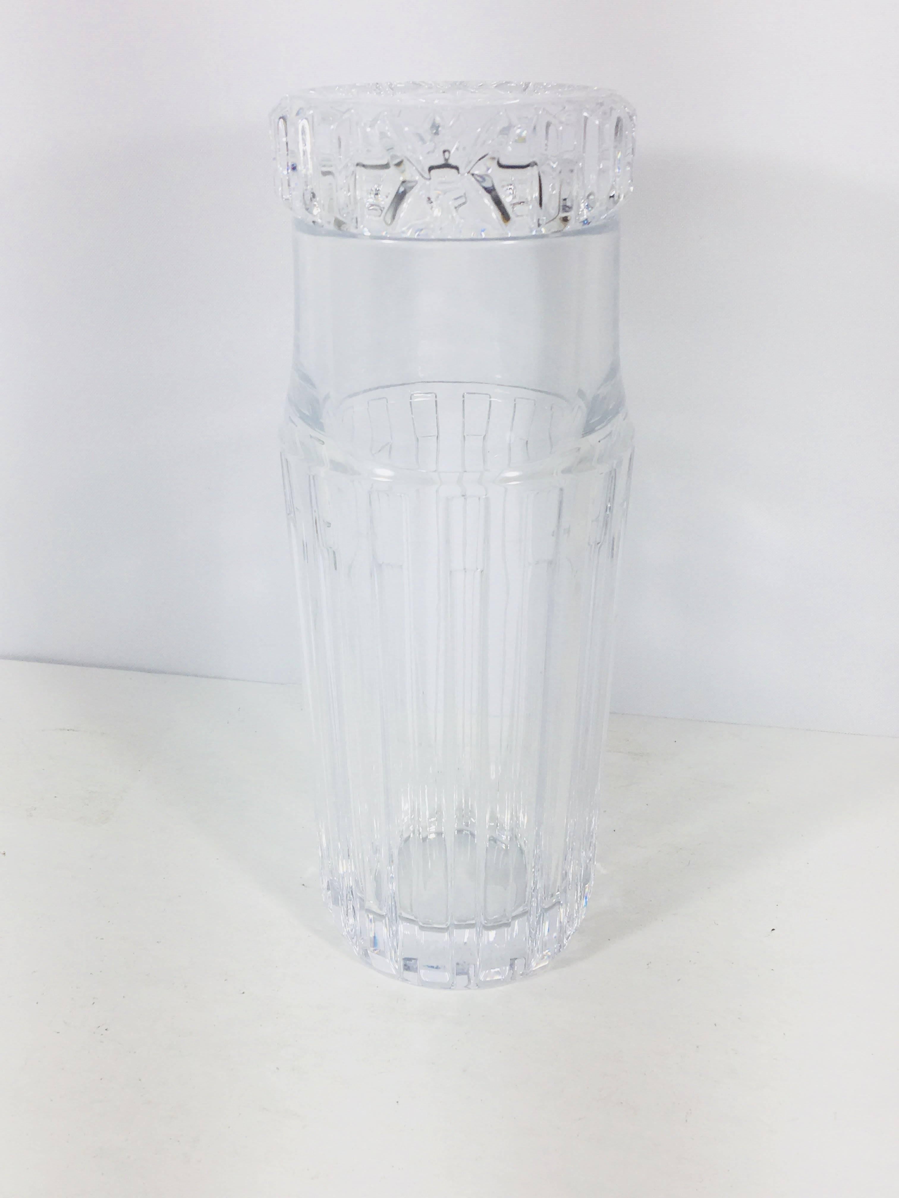 Tiffany & Co. Atlas collection bedside carafe with glass.
Glass has Dewey & Leboeuf inscribed on bottom.