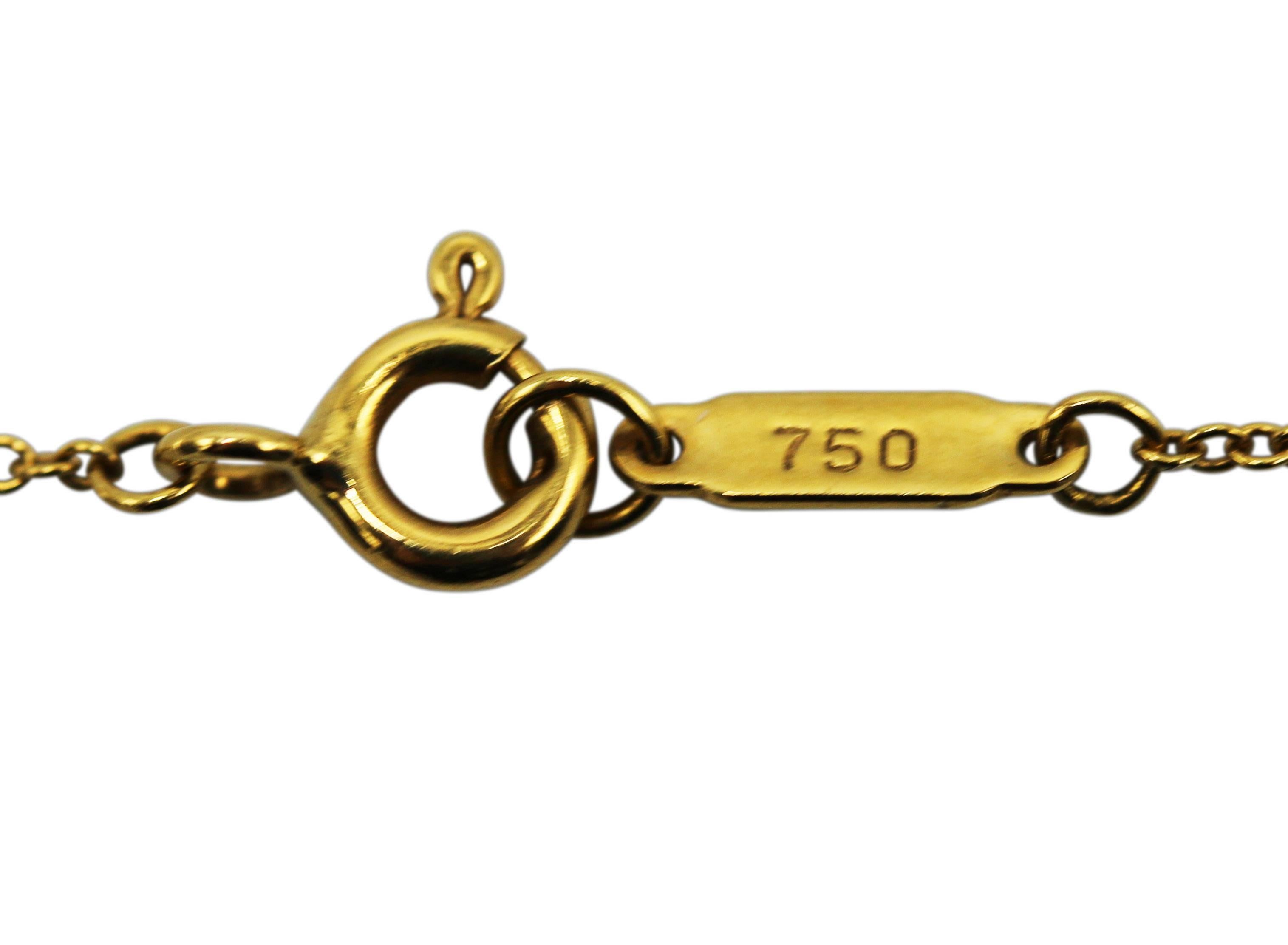 Women's or Men's Tiffany & Co. Diamond and Gold Flower Pendant