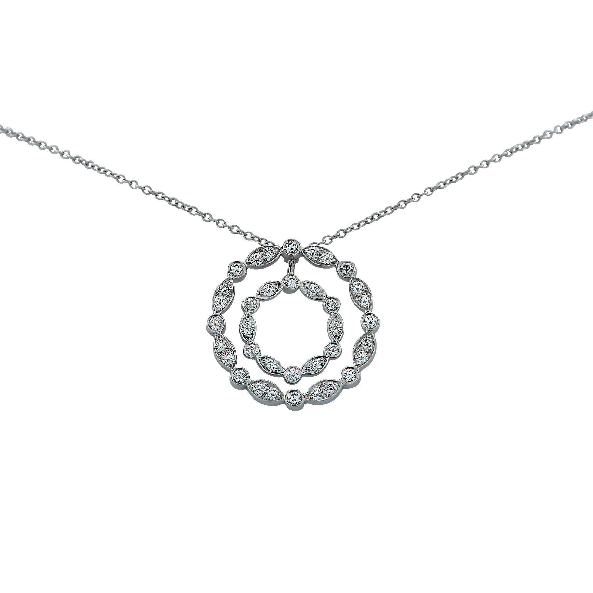 tiffany double ring necklace