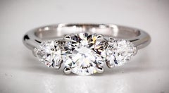 Tiffany & Co. Diamond Platinum Three-Stone Engagement Ring
