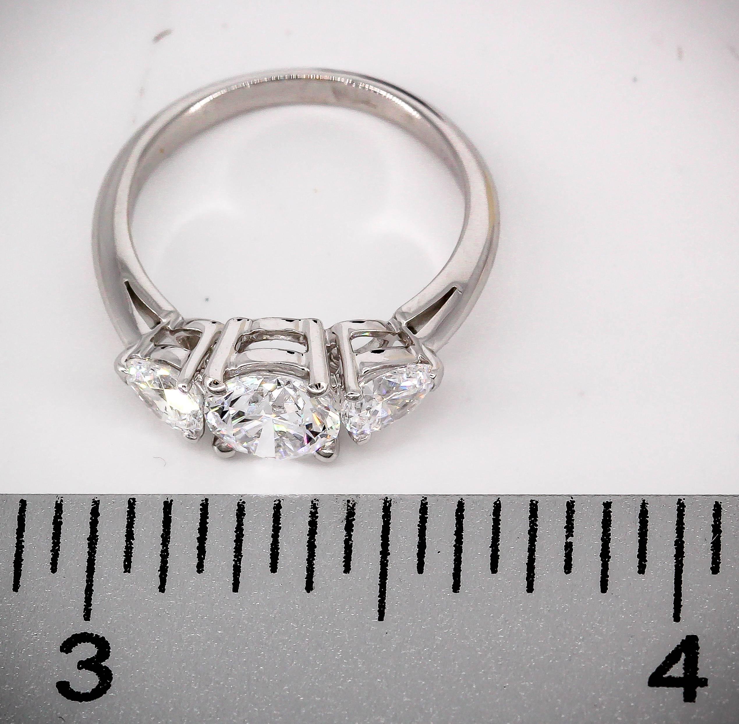Women's Tiffany & Co. Diamond Platinum Three-Stone Engagement Ring