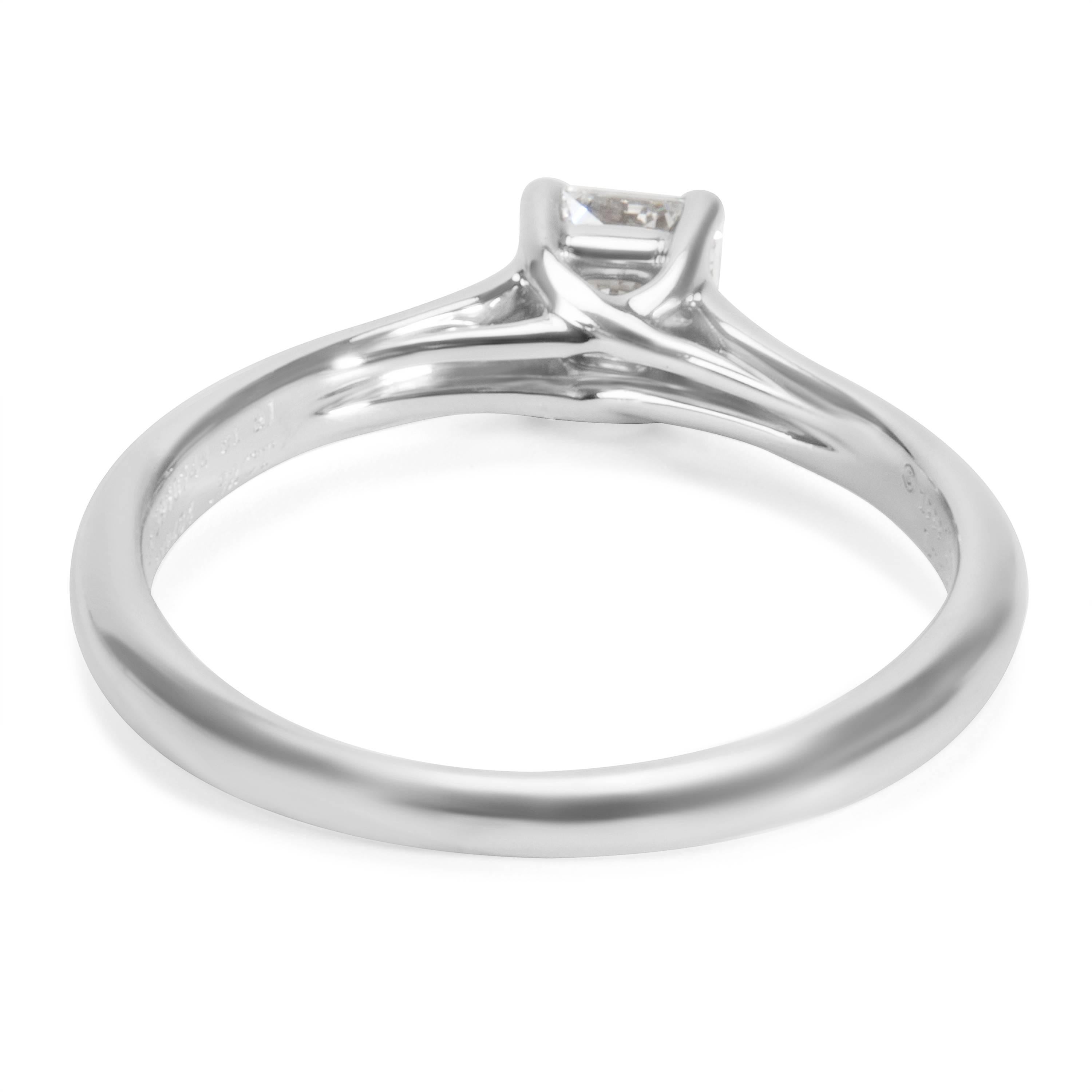Modern Tiffany & Co. Diamond Solitaire Engagement Ring in Platinum (0.32 CTW)