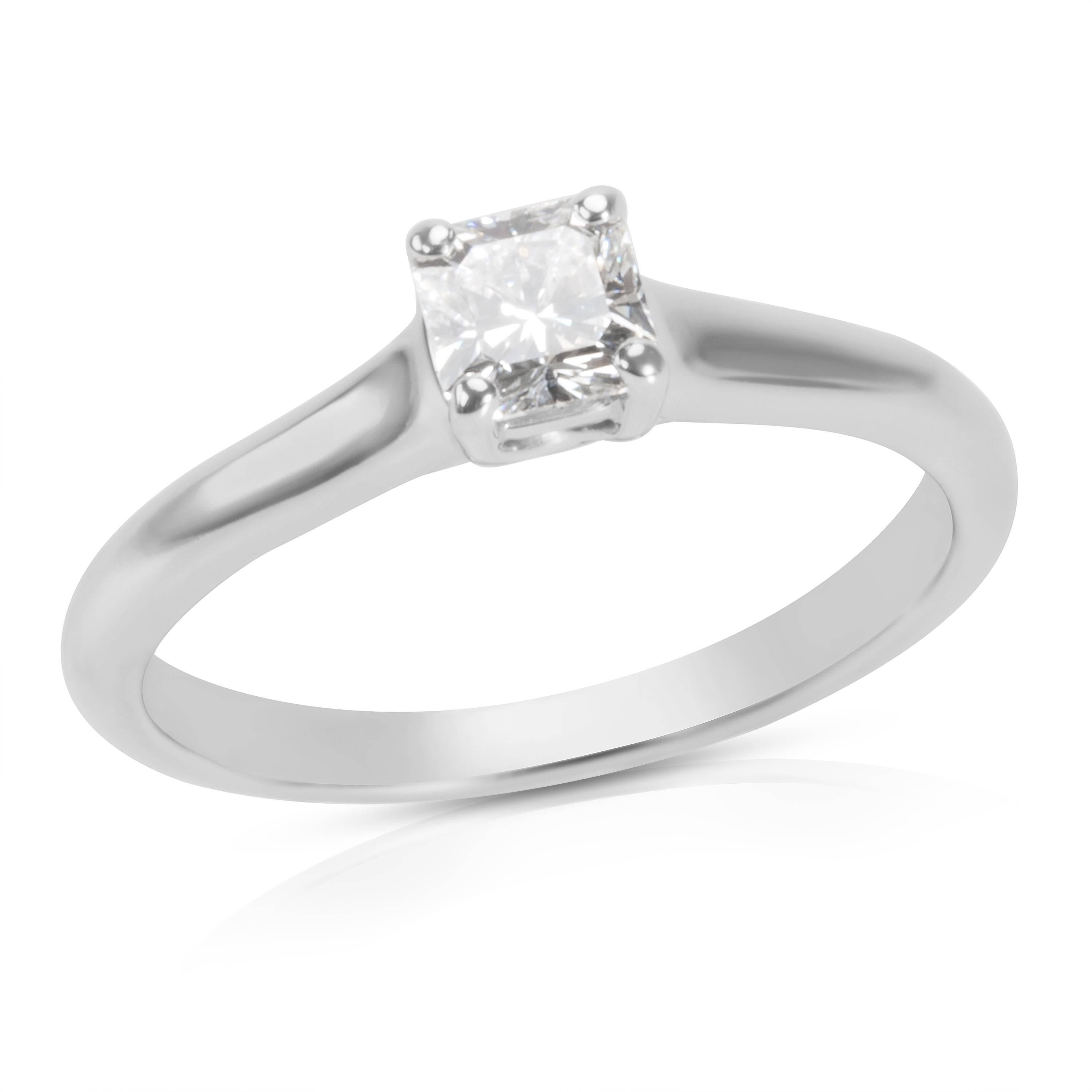 Round Cut Tiffany & Co. Diamond Solitaire Engagement Ring in Platinum (0.32 CTW)