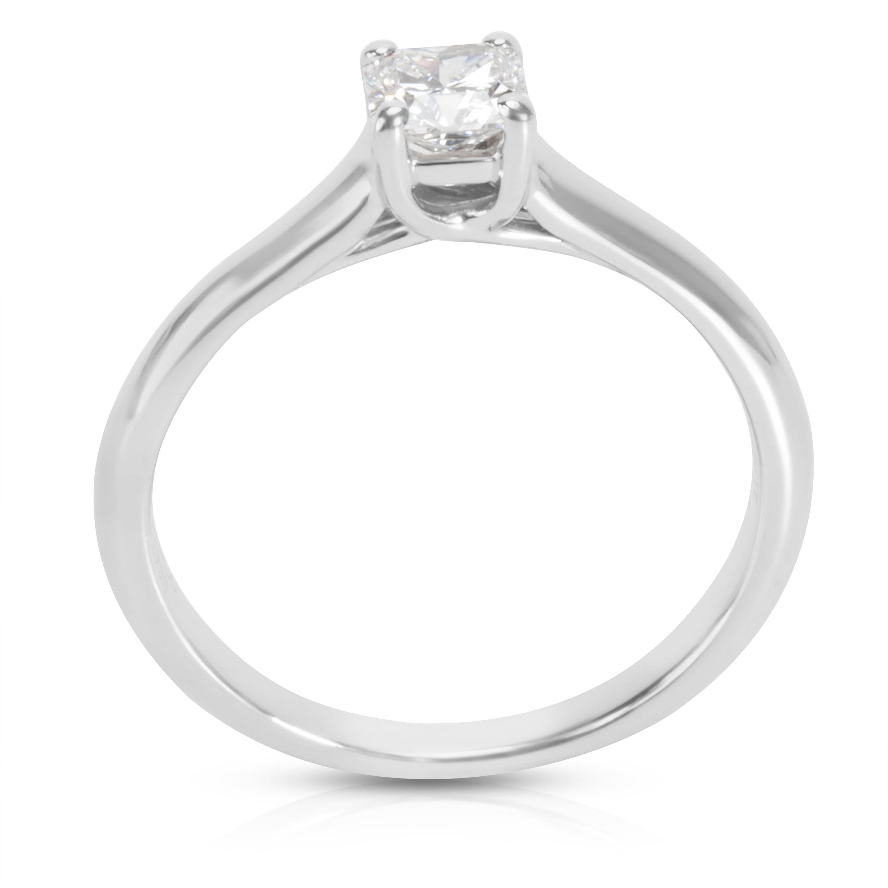 Tiffany & Co. Diamond Solitaire Engagement Ring in Platinum (0.32 CTW) In Excellent Condition In New York, NY
