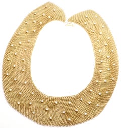 Tiffany & Co. Elsa Peretti Diamond Large Yellow Gold Mesh Necklace