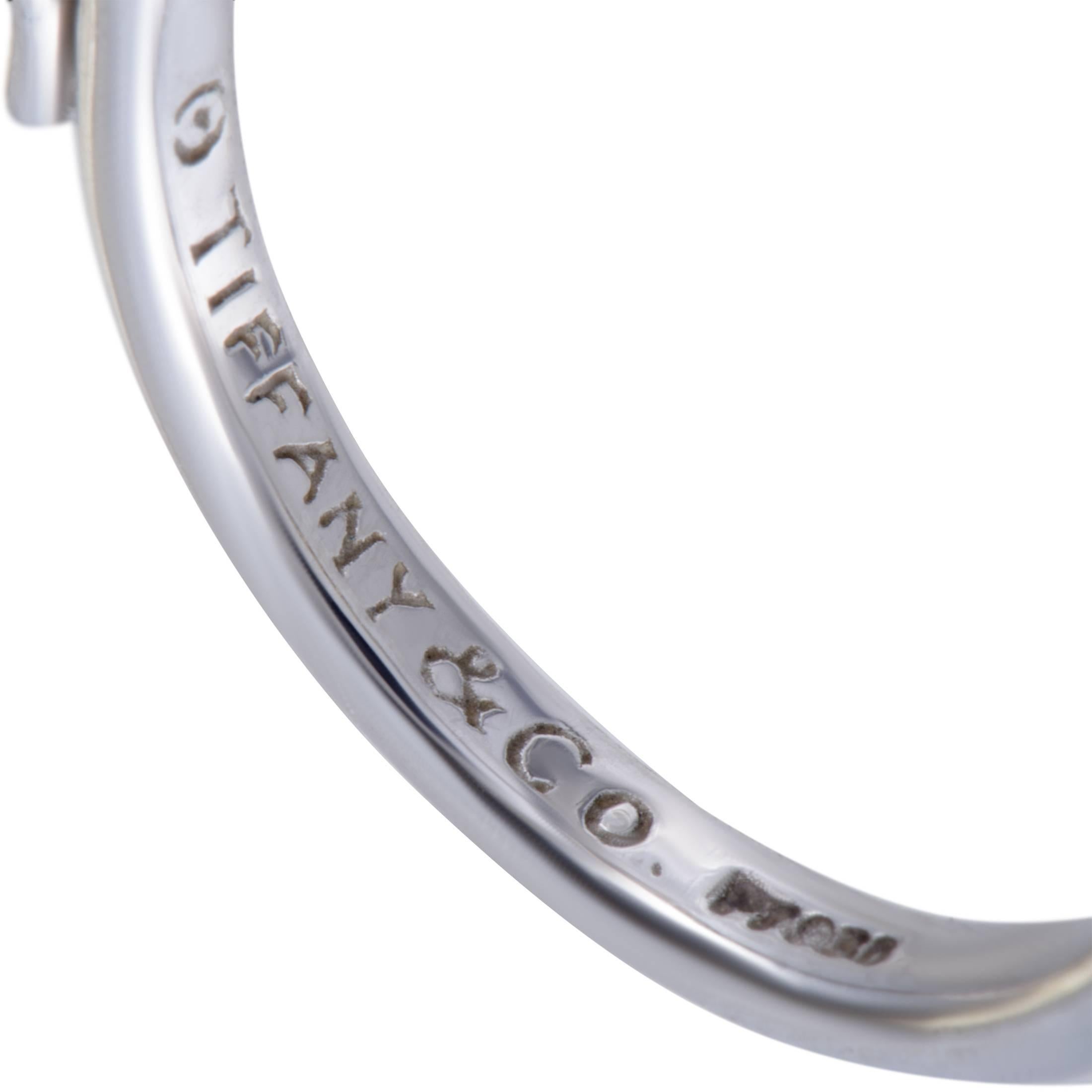 Round Cut Tiffany & Co. Elsa Peretti Platinum Diamond Swan Ring