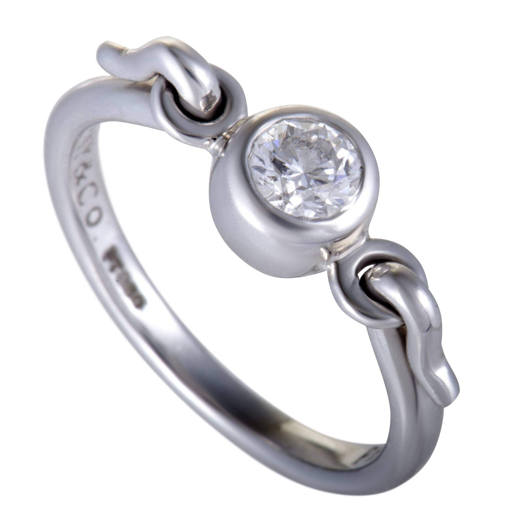 Tiffany & Co. Elsa Peretti Platinum Diamond Swan Ring