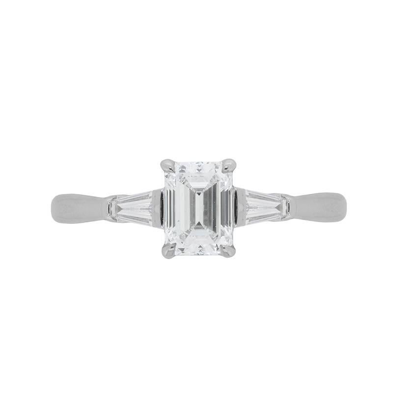Tiffany & Co. Emerald Cut Diamond Solitaire Ring