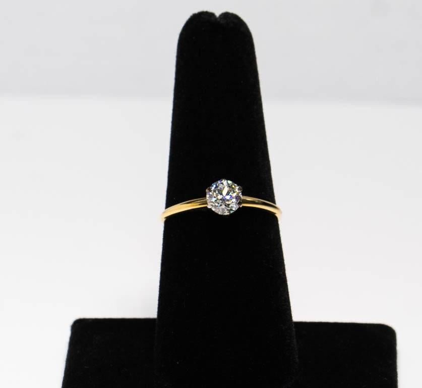 Women's or Men's Tiffany & Co Engagement Ring from 1912, .60Ct Center (approx),  18K Yellow Gold