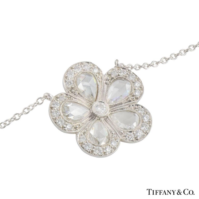 Tiffany and Co. Garden Flower Necklace 1.86ct at 1stDibs tiffany flower necklace, tiffany