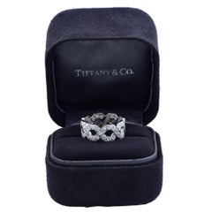 Tiffany & Co. Hexagonal Link Diamond Platinum Band