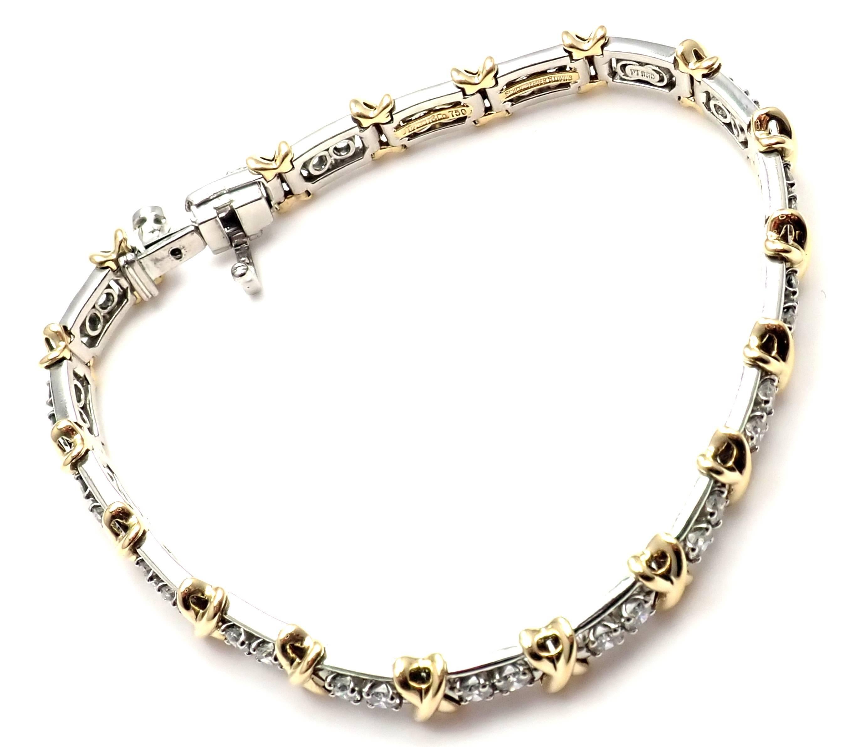 Tiffany & Co. Jean Schlumberger 36-Stone Diamond Platinum Yellow Gold Bracelet 4