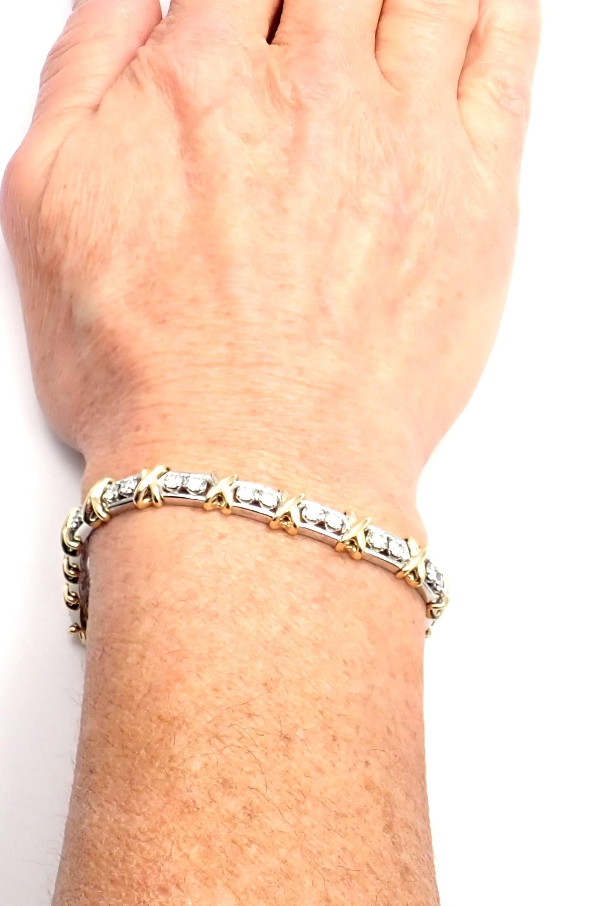 Tiffany & Co. Jean Schlumberger 36-Stone Diamond Platinum Yellow Gold Bracelet 5