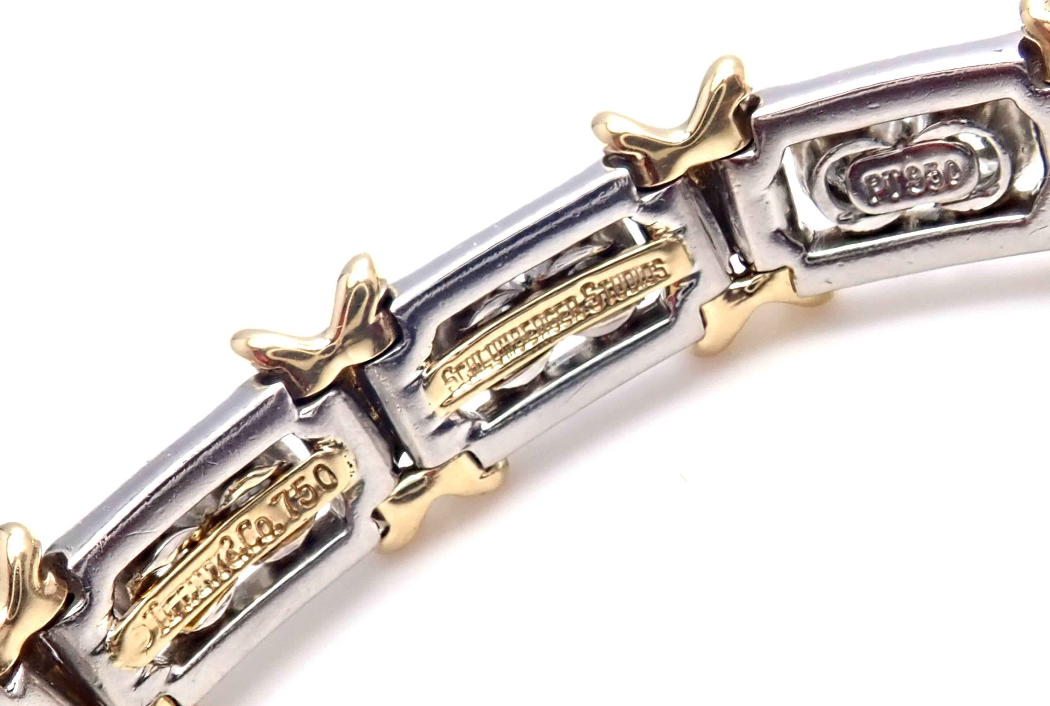 Tiffany & Co. Jean Schlumberger 36-Stone Diamond Platinum Yellow Gold Bracelet 2