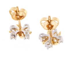 Tiffany & Co. Jean Schlumberger Lynn Diamond Pink Gold Platinum Earrings